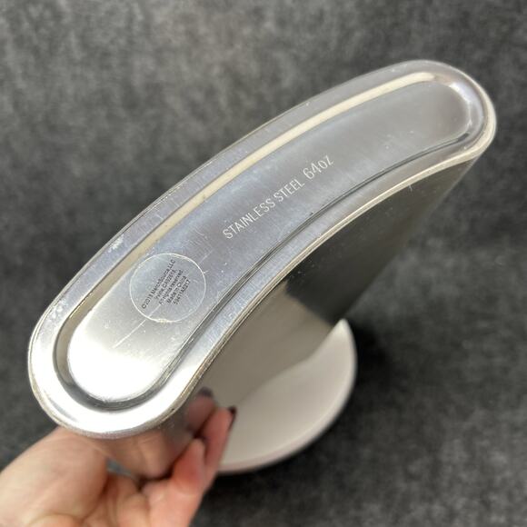 Large Stainless Steel Flask 11" Novelty Santa Naughty Nice I Can Explain Humor - Picture 7 of 9